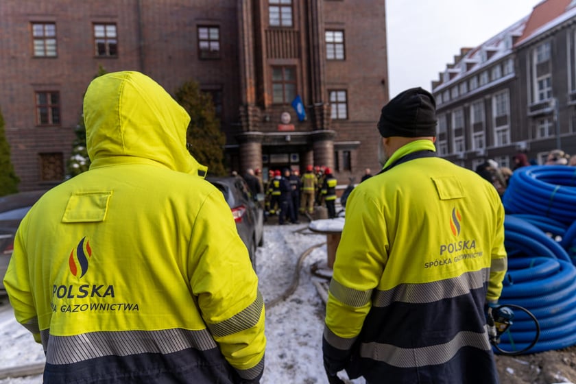 Ewakuacja Komendy Wojewódzkiej Policji we Wrocławiu, 19.12.2022