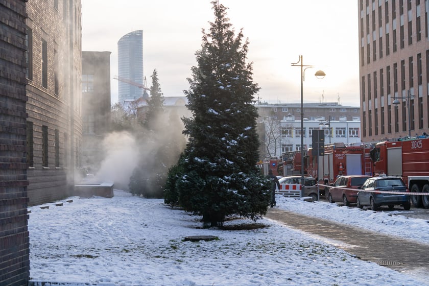 Ewakuacja Komendy Wojewódzkiej Policji we Wrocławiu, 19.12.2022