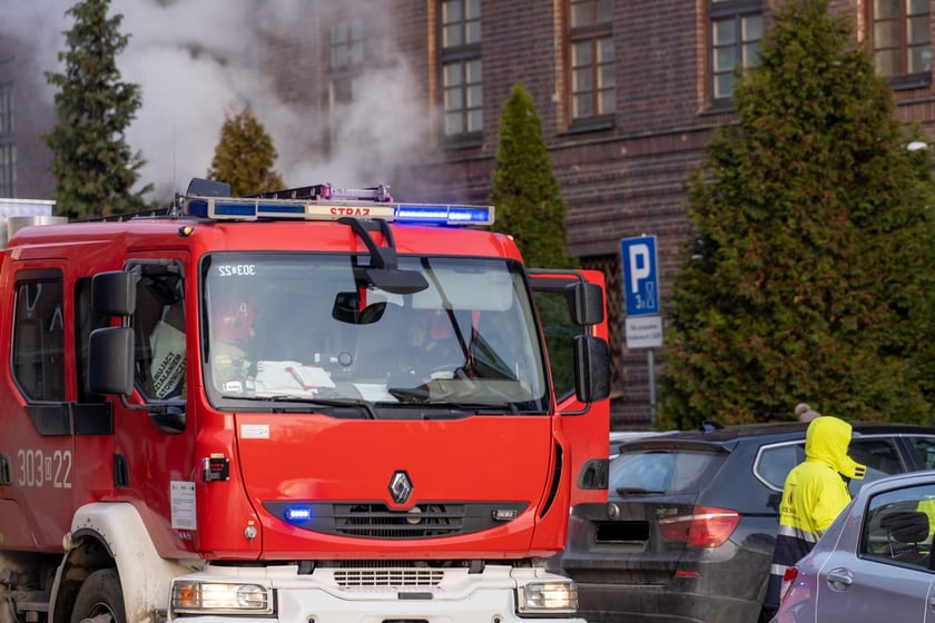 Ewakuacja Komendy Wojewódzkiej Policji we Wrocławiu, 19.12.2022