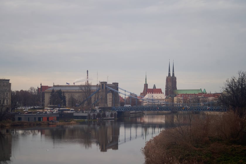 Widoki Wrocławia z kolei linowej Polinka