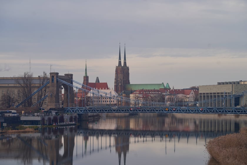 Widoki Wrocławia z kolei linowej Polinka