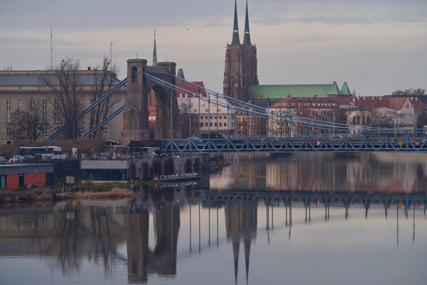 Widoki Wrocławia z kolei linowej Polinka