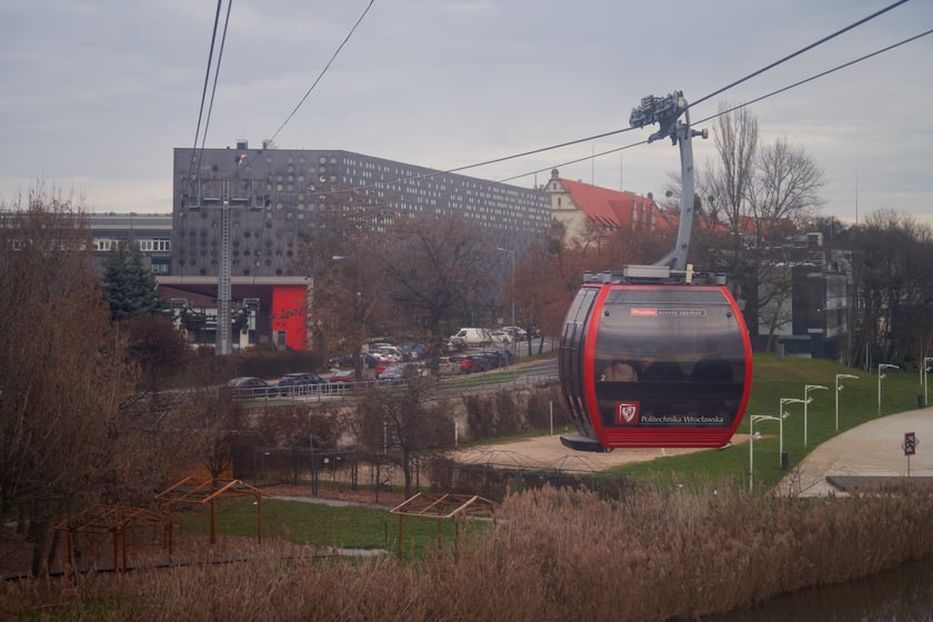 Widoki Wrocławia z kolei linowej Polinka