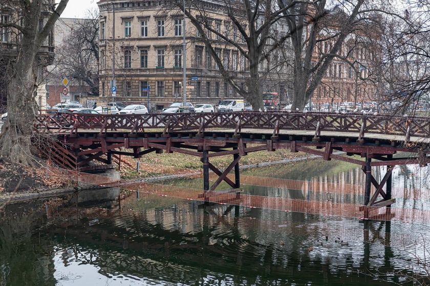Na zdjęciu kładka św. Antoniego - styczeń 2023 r.