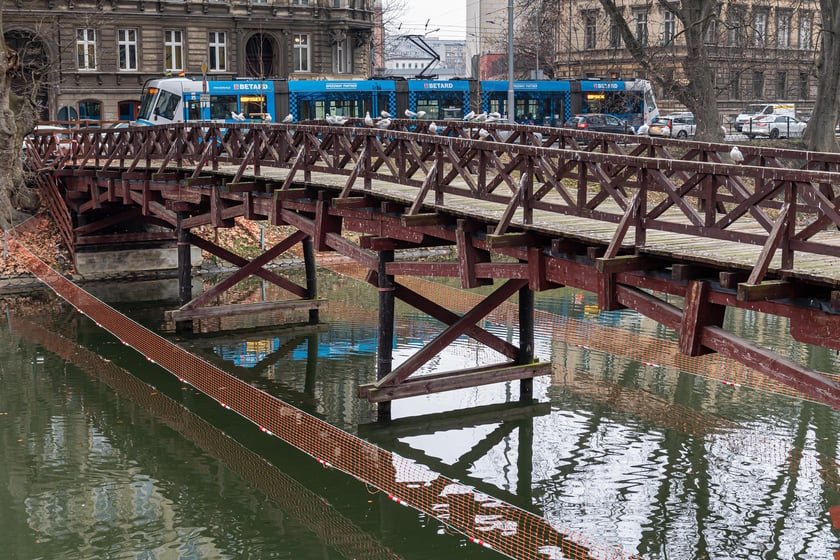 Na zdjęciu kładka św. Antoniego - styczeń 2023 r.