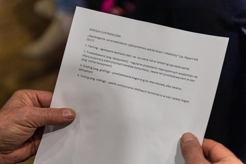 Na zdjęci: warsztaty ,,Jak poskromić cyberprzemoc''