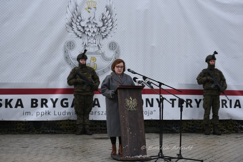 Obchody składania przysięgi przez nowych żołnierzy 16. Dolnośląskiej Brygady Obroy Terytorialnej