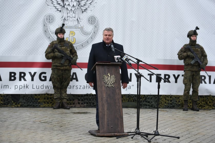Obchody składania przysięgi przez nowych żołnierzy 16. Dolnośląskiej Brygady Obroy Terytorialnej