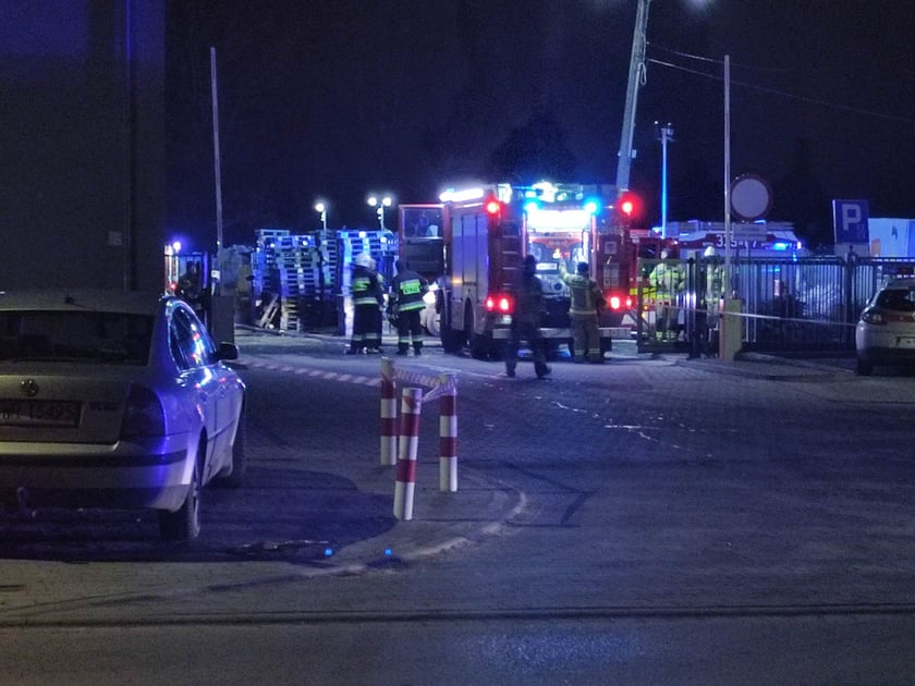 Na zdjęciu akcja gaśnicza w Kiełczowie