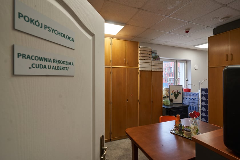 Wejście do pokoju psychologa