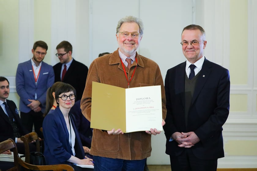 Uroczystość przekazania XV-wiecznego manuskryptu z dziełami Cycerona Bibliotece Uniwersyteckiej we Wrocławiu