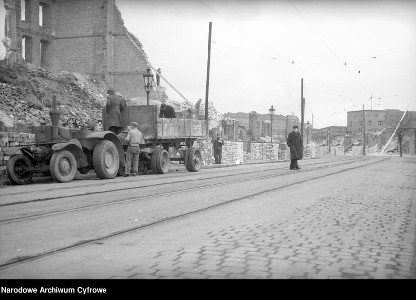 Prace rozbiórkowe we Wrocławiu, lata 1948-1949