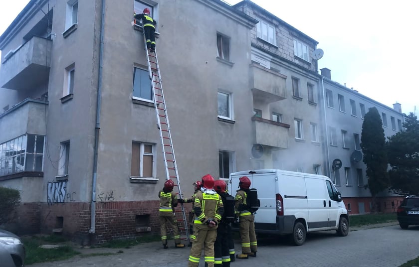 Pożar w bloku na Pilczycach