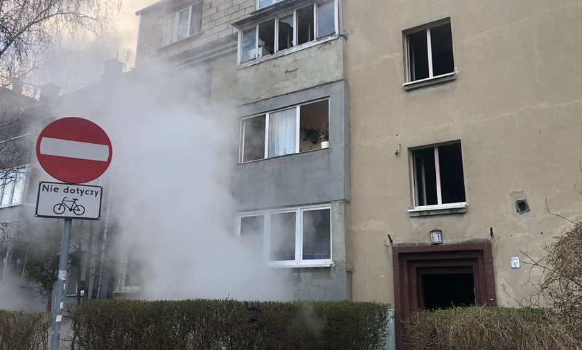 Pożar w bloku na Pilczycach