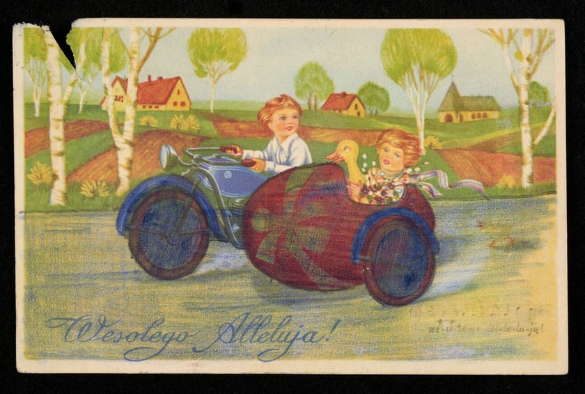 Przedwojenne kartki wielkanocne ze zbiorów Polony