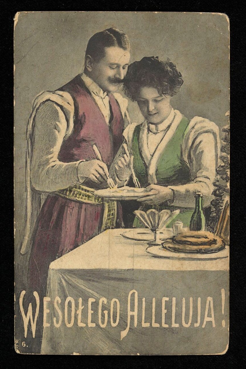 Przedwojenne kartki wielkanocne ze zbiorów Polony