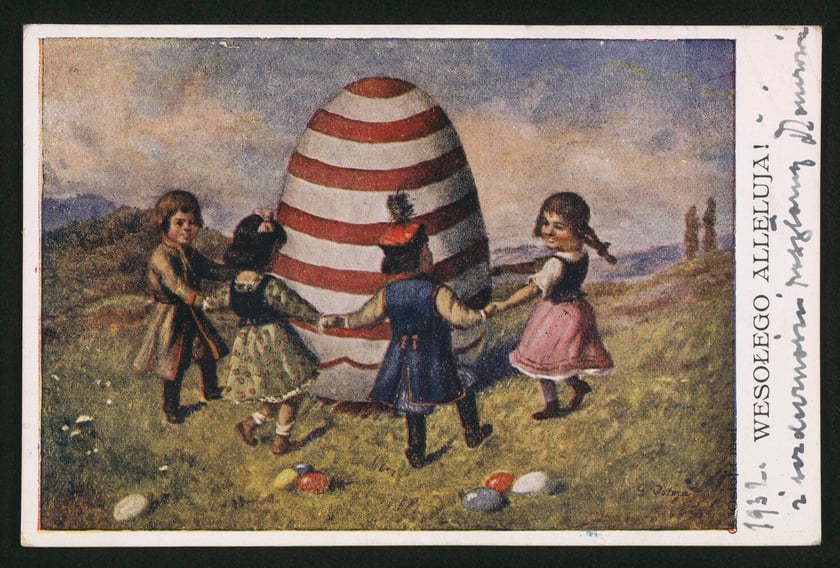 Przedwojenne kartki wielkanocne ze zbiorów Polony
