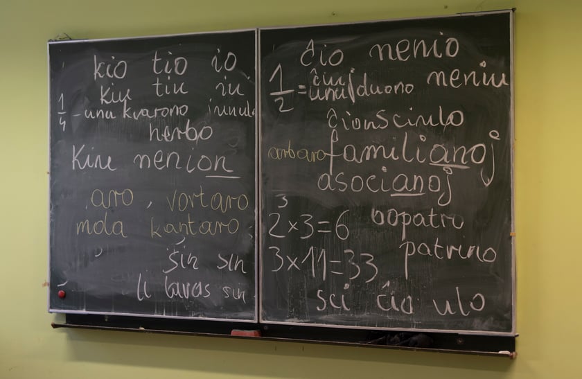 Lekcja esperanto w grupie Bogdana Dembca