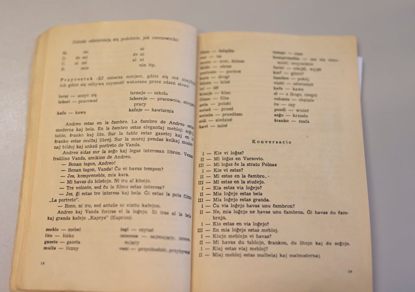 Lekcja esperanto w grupie Bogdana Dembca