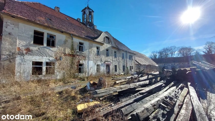 Nieruchomość skład się z pałacu, dworu oraz zespołu 7 budynk&oacute;w gospodarczych dawnego folwarku, w skład kt&oacute;rych wchodzą takie budowle jak stajnie i&nbsp;obory wraz z&nbsp;częściami mieszkalnymi.
&nbsp;