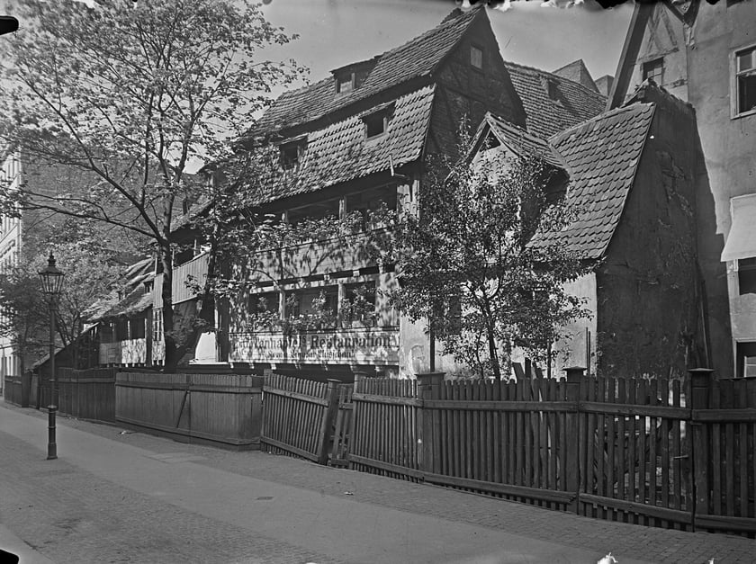 Ul. Zaułek Koci. Lata 1905-1920 . Widok na północny zachód