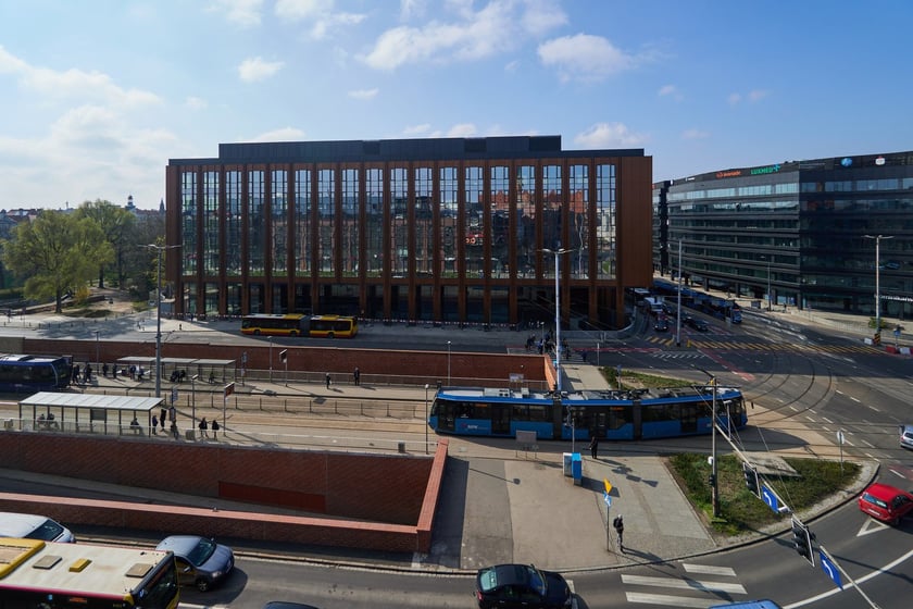 Obszar placu Dominikańskiego w kwietniu 2023 r.