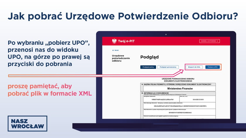 Pobierz dokument, skopiuj numer i wpisz w odpowiednią rubrykę w aplikacji Nasz Wrocław, by aktywować Status Podatnika.