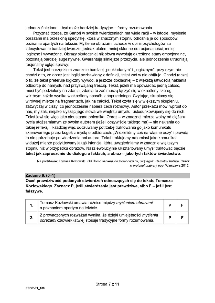 Matura z j. polskiego (formuła 2015)