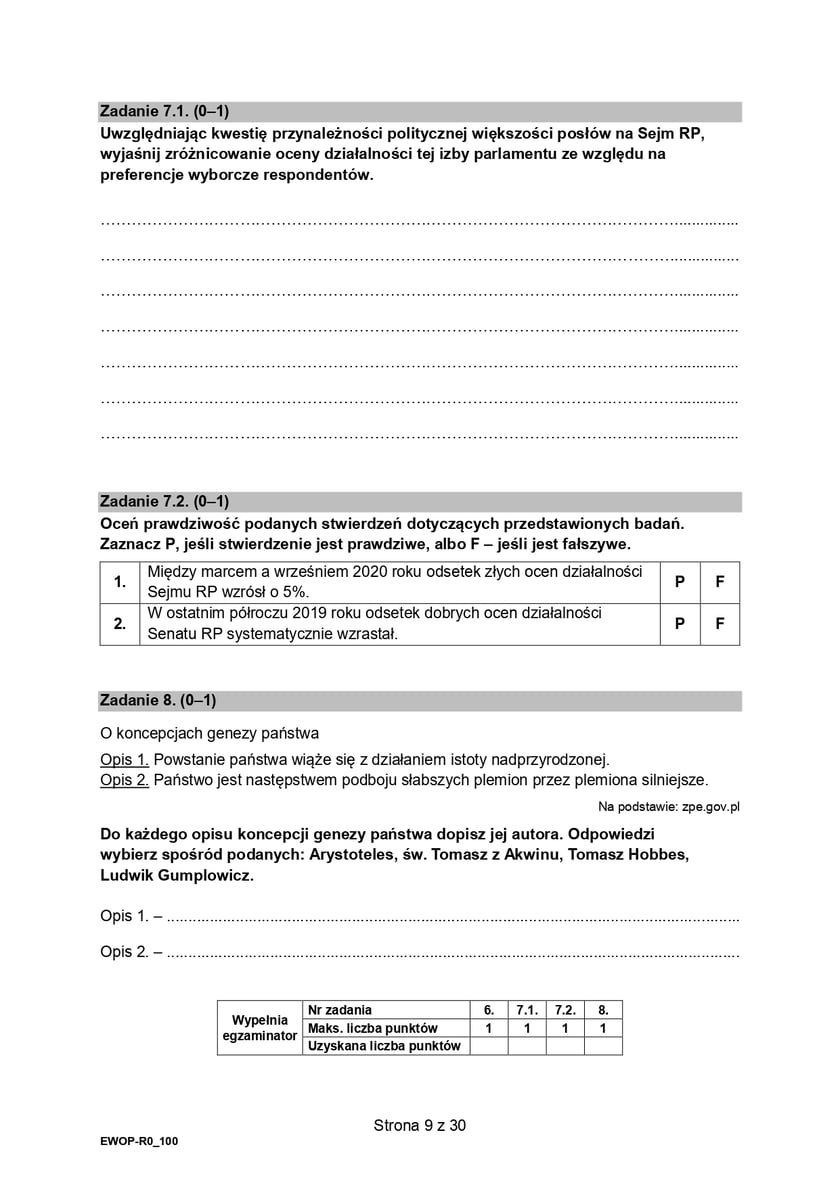 Matura z WOS-u na poziomie rozszerzonym (formuła 2015)