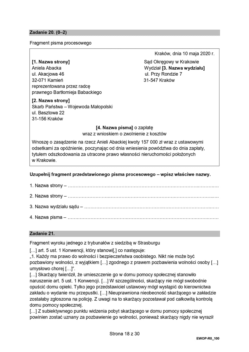 Matura z WOS-u na poziomie rozszerzonym (formuła 2015)