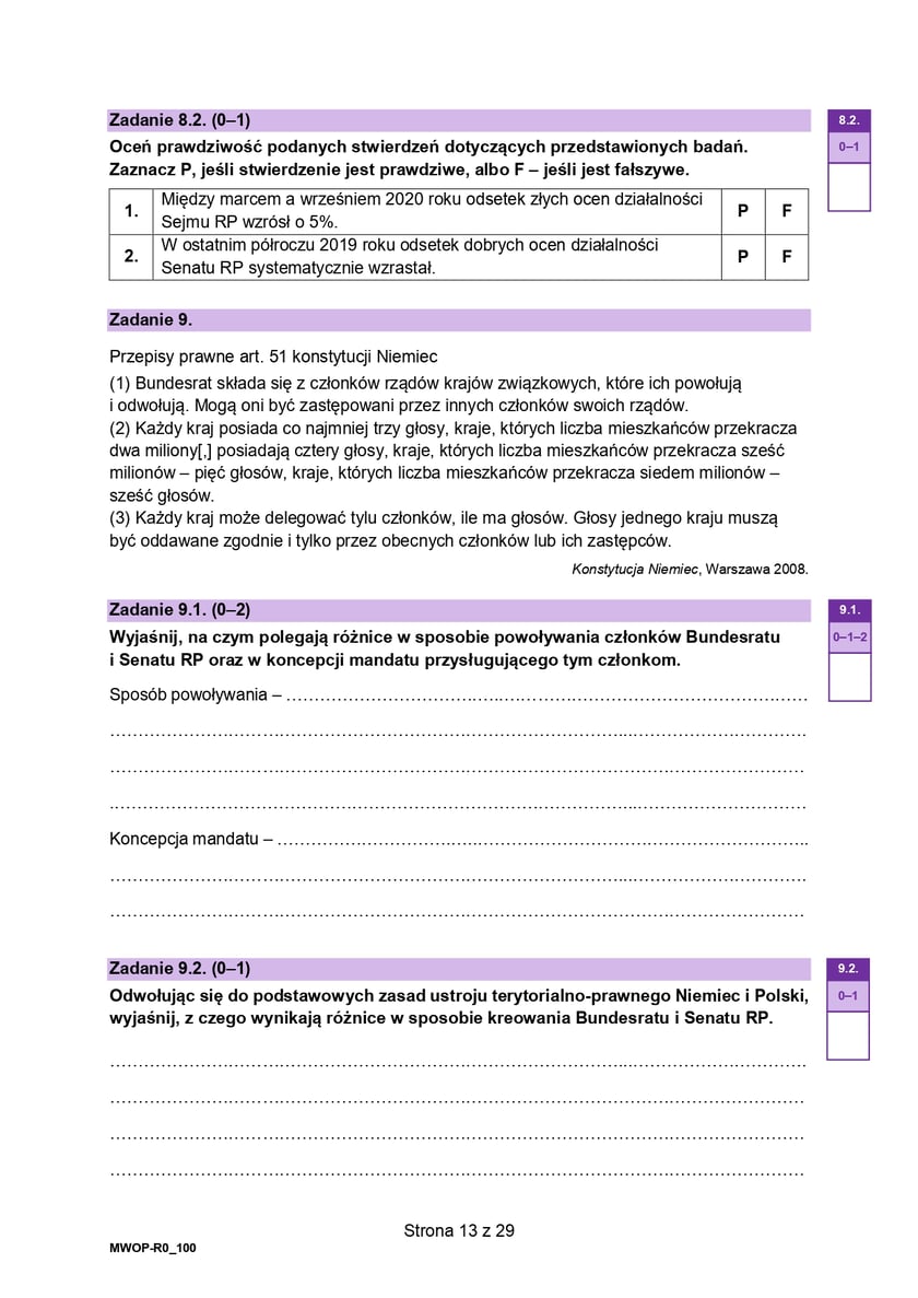 Matura z WOS-u na poziomie rozszerzonym (formuła 2023)