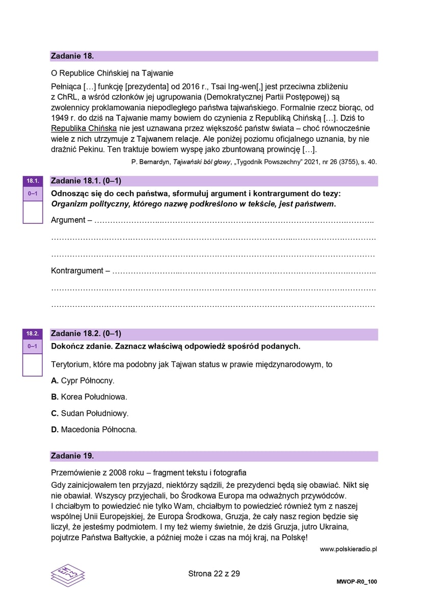 Matura z WOS-u na poziomie rozszerzonym (formuła 2023)