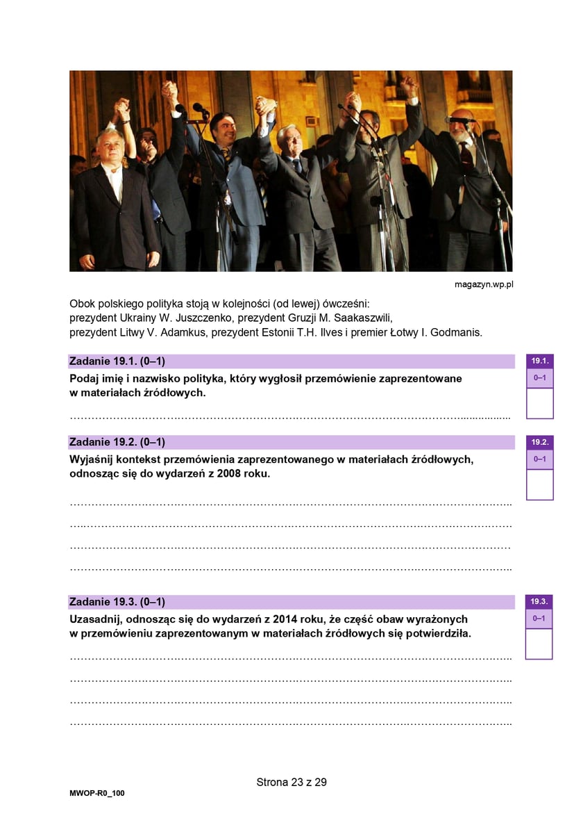 Matura z WOS-u na poziomie rozszerzonym (formuła 2023)