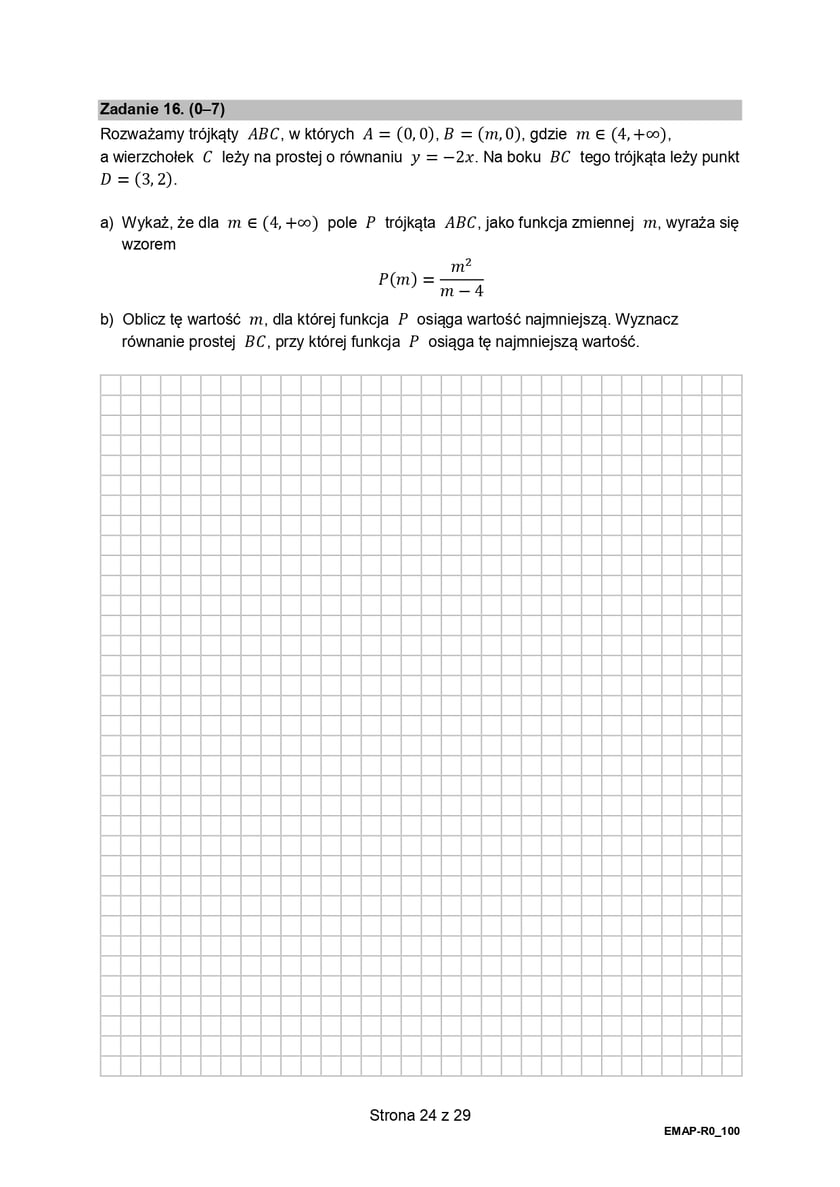 Arkusz z matematyki, poziom rozszerzony (formuła 2015)