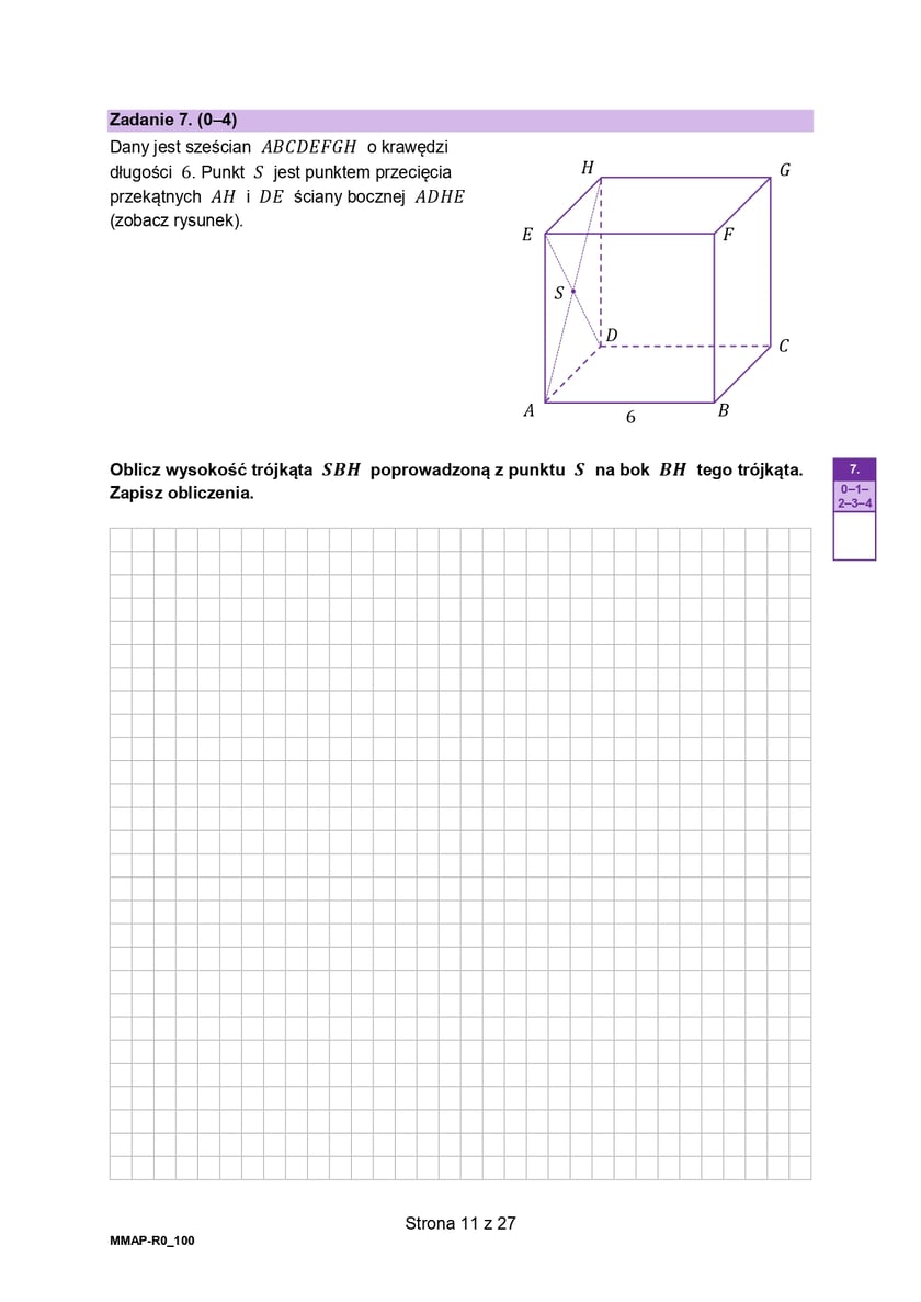 Arkusz z matematyki, poziom rozszerzony (formuła 2023)