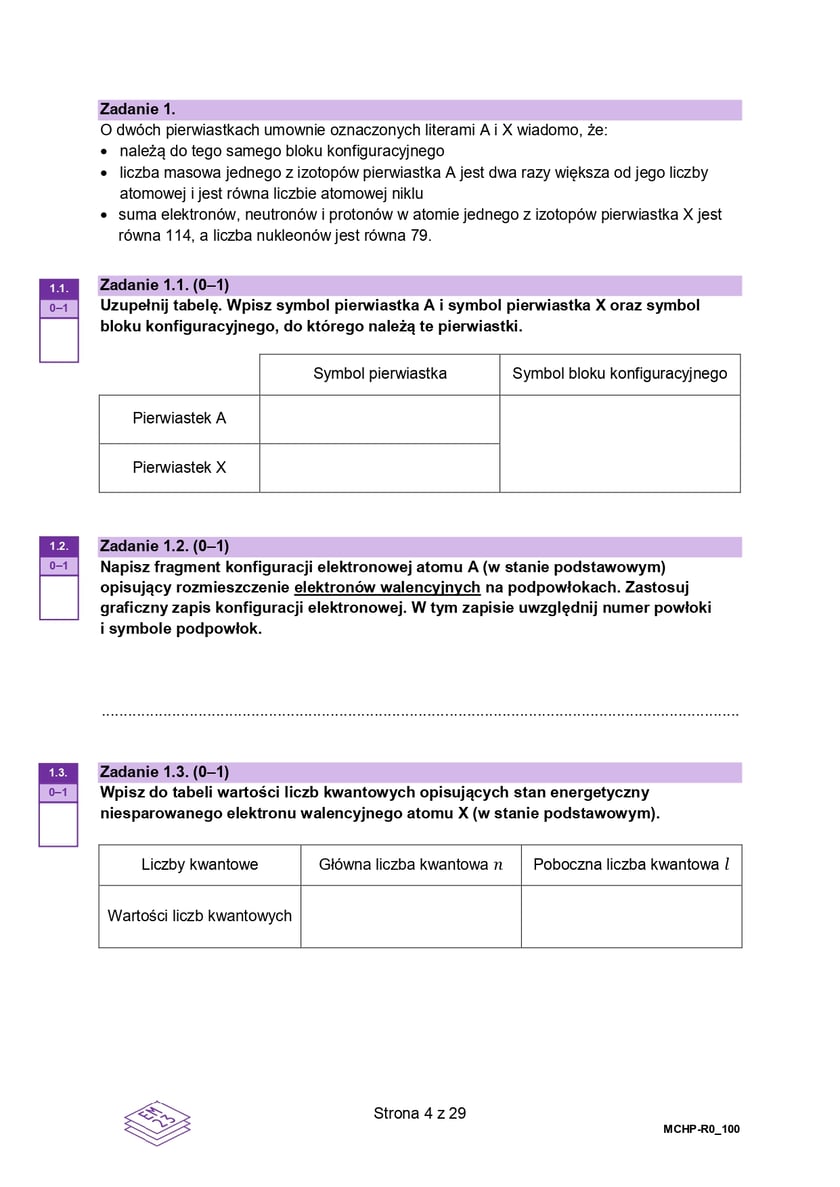 Arkusz CKE z chemii (poziom rozszerzony, formuła 2023)