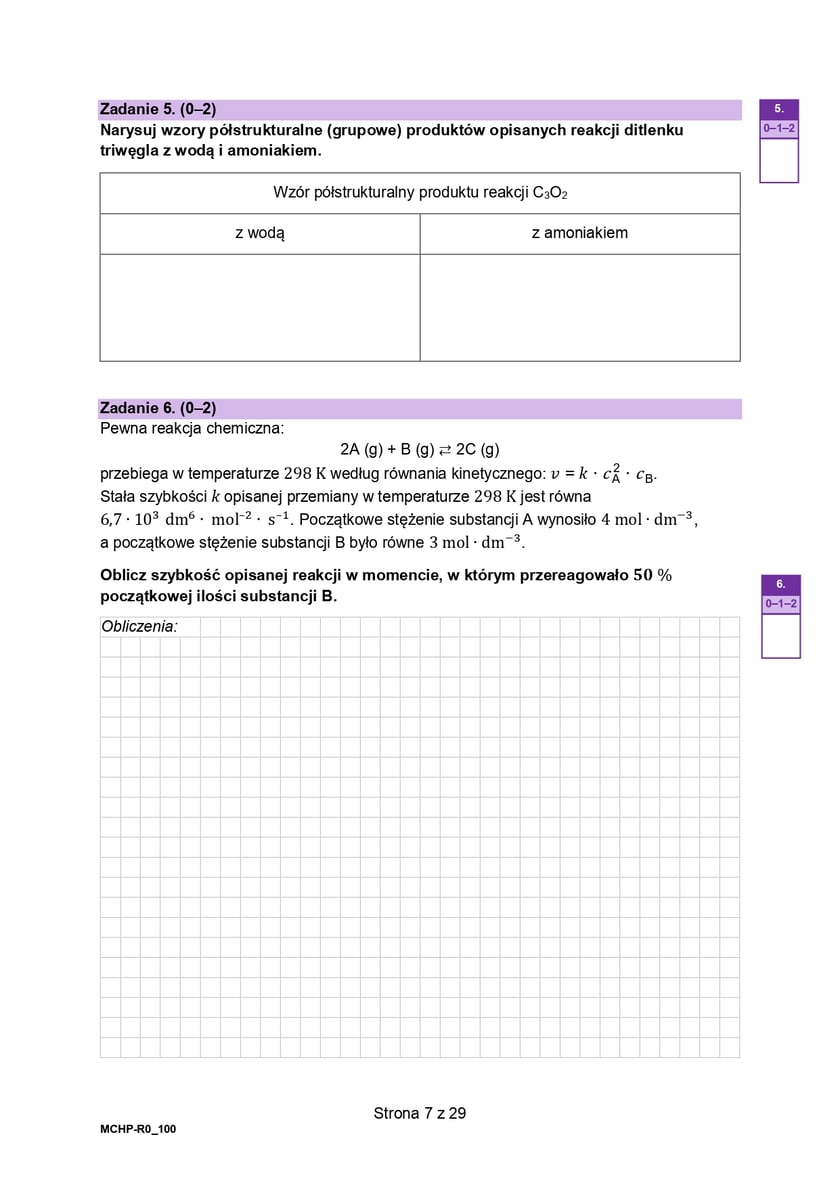 Arkusz CKE z chemii (poziom rozszerzony, formuła 2023)