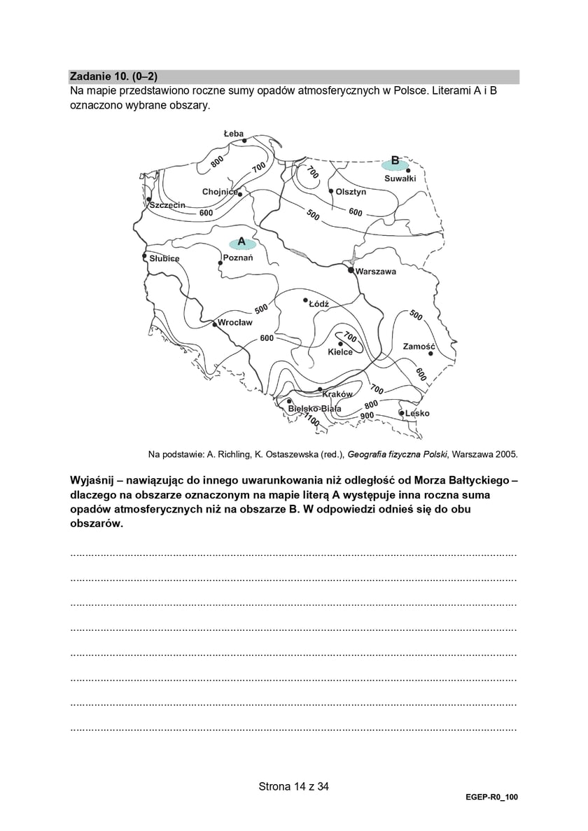 Matura z geografii (poziom rozszerzony)