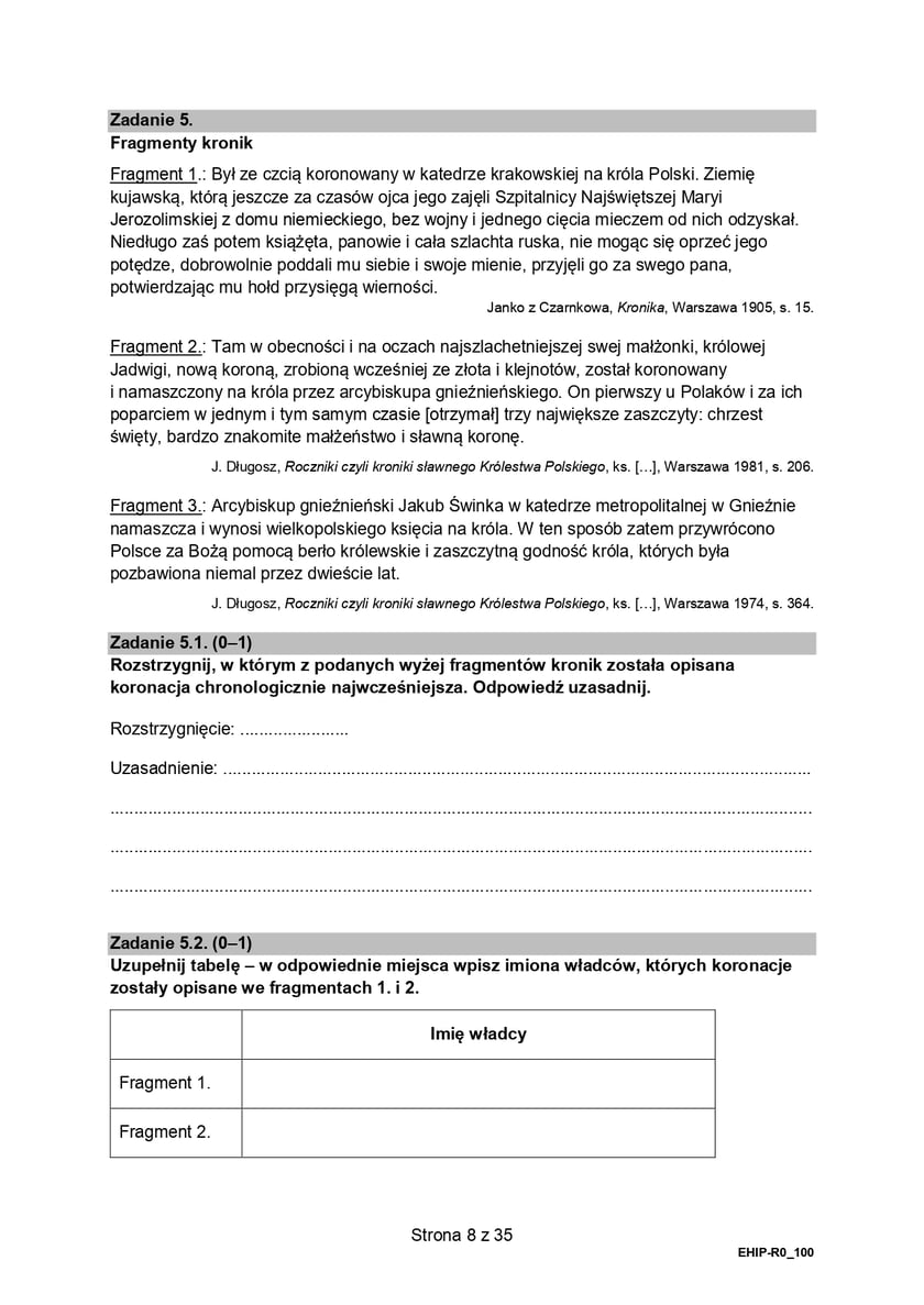 Matura z historii (poziom rozszerzony)