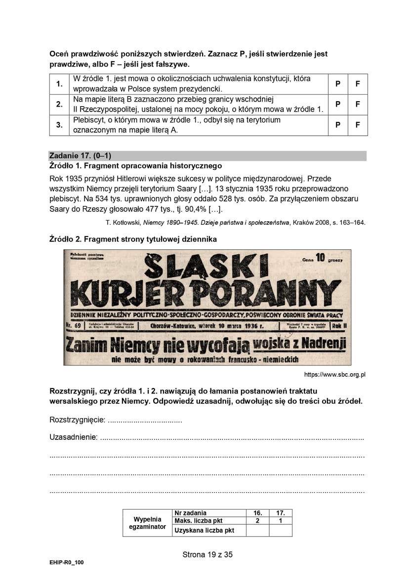 Matura z historii (poziom rozszerzony)