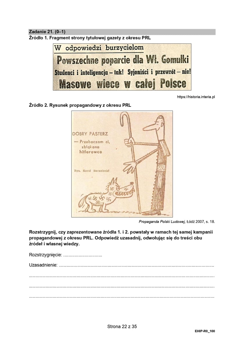 Matura z historii (poziom rozszerzony)
