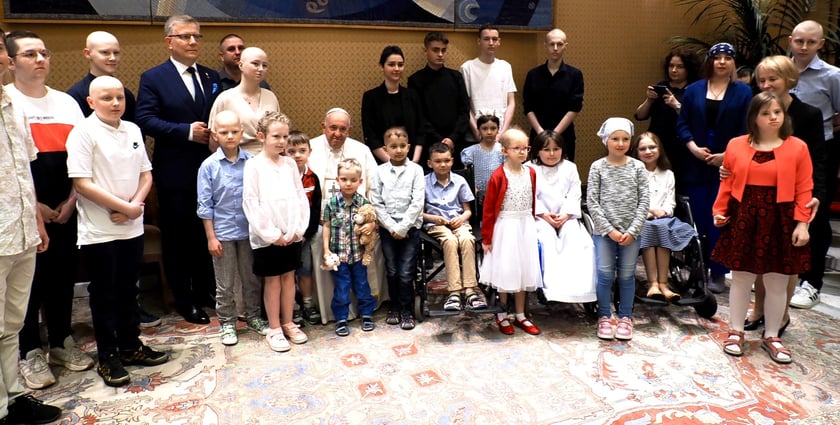 Papież Franciszek przyjął chore dzieci z Wrocławia