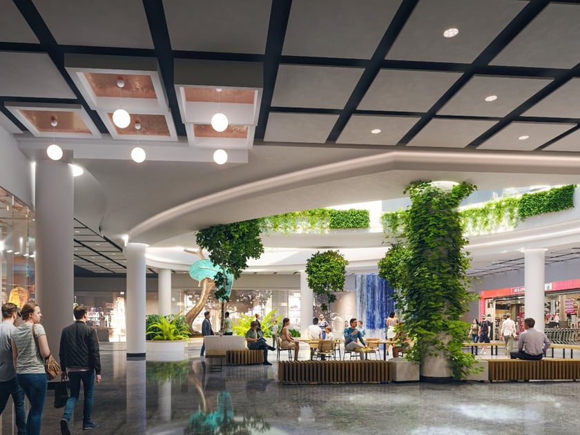 Wizualizacja wnętrza galerii Sky Tower po remoncie