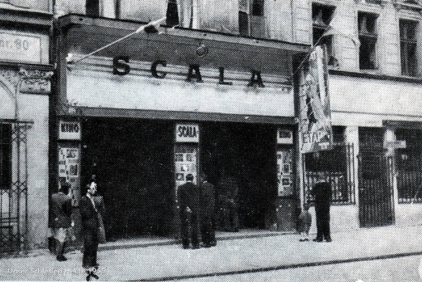 Kino Scala przy ul. Św. Mikołaja 27, otwarte w 1909 roku.