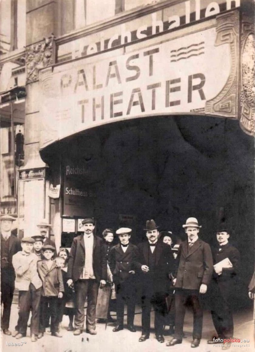 Kino&nbsp;Palast-Theater przy ulicy Świdnickiej, otwarte w 1910 roku.