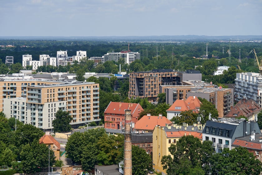 Panorama Wrocławia z dachu Atal Towers