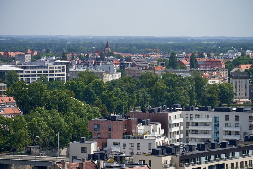 Panorama Wrocławia z dachu Atal Towers