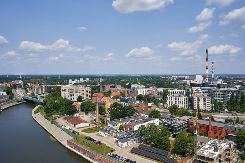 Panorama Wrocławia z dachu Atal Towers