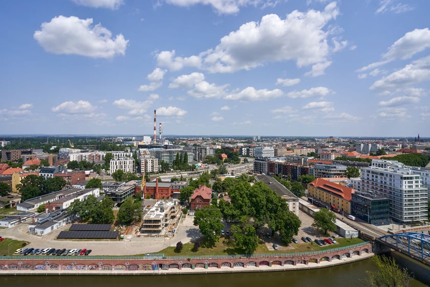 Panorama Wrocławia z dachu Atal Towers