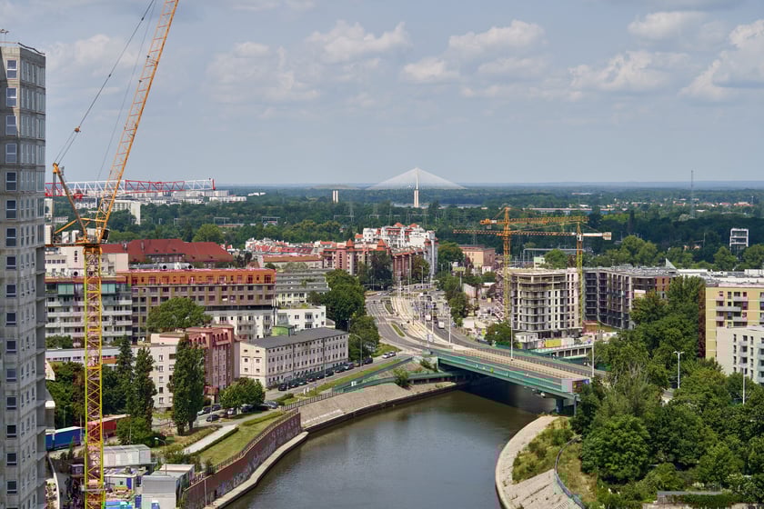 Panorama Wrocławia z dachu Atal Towers